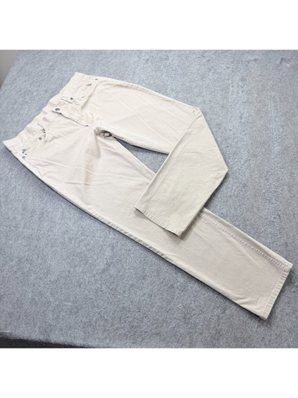 Brooks Brothers 5-Pocket Pants Men 35 x 31* Beige Chino Stretch Tapered